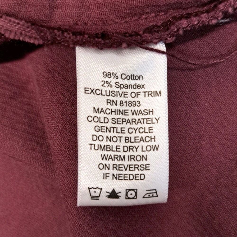Denim & Co Burgundy Corduroy Button Up Vest Women's 1X - Picture 4 of 7